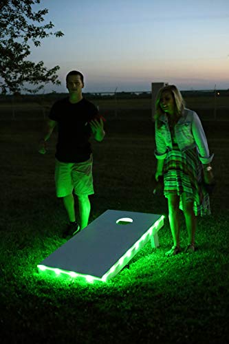 Toss Brightz Cornhole LED Lighting Kit (Lights Only), Green