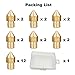 Mussokina 24PCS 3D Printer Nozzles MK8 Extruder Nozzles 0.2mm, 0.3mm, 0.4mm, 0.5mm, 0.6mm, 0.8mm, 1.0mm for Ender 3 5 Makerbot Creality CR-10 with a Storage Box