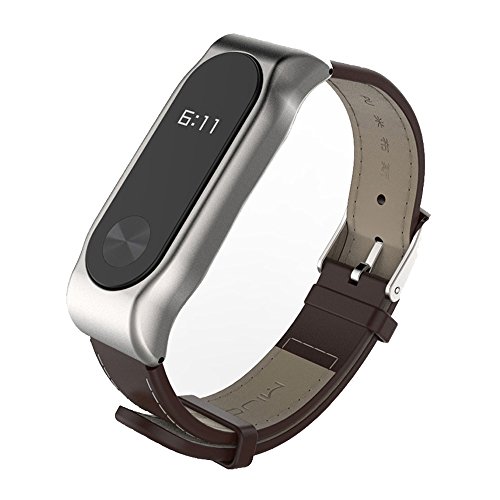 Original mijobs fitbit pu leather strap for xiaomi miba…