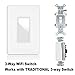 Martin Jerry 3 Way Smart Switch, Compatible with Alexa, Google Home, 2.4G Wi-Fi, No Hub, Toggle Actuator, ON-OFF-ON Operation, White