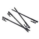 Yahill Forged Steel Burly Tent Solid Stakes Casting Pegs Footprint 8inch (4-Pack) (8 Inch)