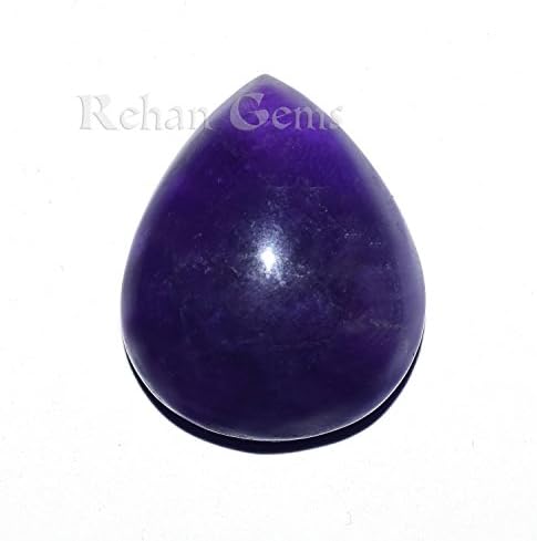 Rehan Gems 30 Carat Sunyik Purple Amethyst Semiprecious Cabochons Cab Flatback For Jewelry Making, 20X24mm,