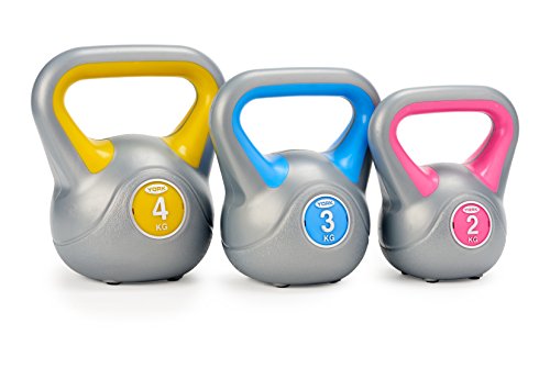 [- York Fitness 2, 3 and 4kg Vinyl Kettlebell Weight Set  -]