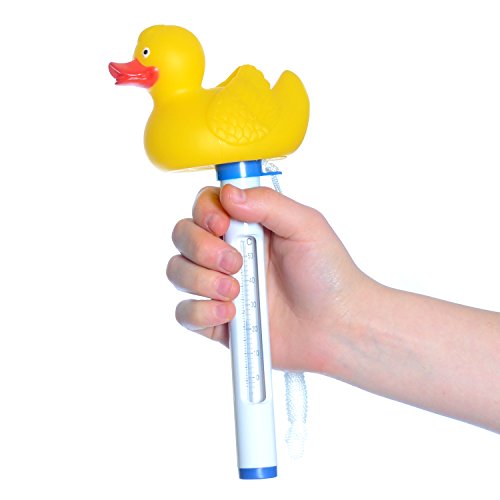Milliard Floating Pool Thermometer Rubber Duck, Large Size with String, for Outdoor/Indoor Swimming Pools, Hot Tub, Spa, Jacuzzi and Pond, Yellow
