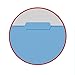 Smead Interior File Folder, 1/3-Cut Tab, Letter Size, Blue, 100 per Box (10239)