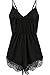 Face N Face Women's Lace Chiffon Sleeveless Jumpsuit Rompers Medium Black