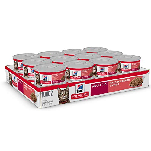 Hill's Science Diet Wet Cat Food, Adult, Savory Salmon Recipe, 2.9 oz