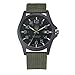 YANG-YI Outdoor Date Stainless Steel Military Sports Analog Quartz Army Waterproof Wrist Watch Mens (Green)