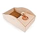 andwe Large Hamster Sand Bath Box Wooden Bathroom for Hamsters Mice Lemmings Gerbils and Others Critters