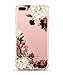 hepix White Flower Compatible with Floral iPhone 12 Case, Blue Leaves Cle