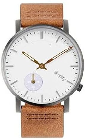 Simplify 'The 3600' Quartz 316L Surgical-Quality Stainless Steel Case and Leather Watch(Model: SIM3603)