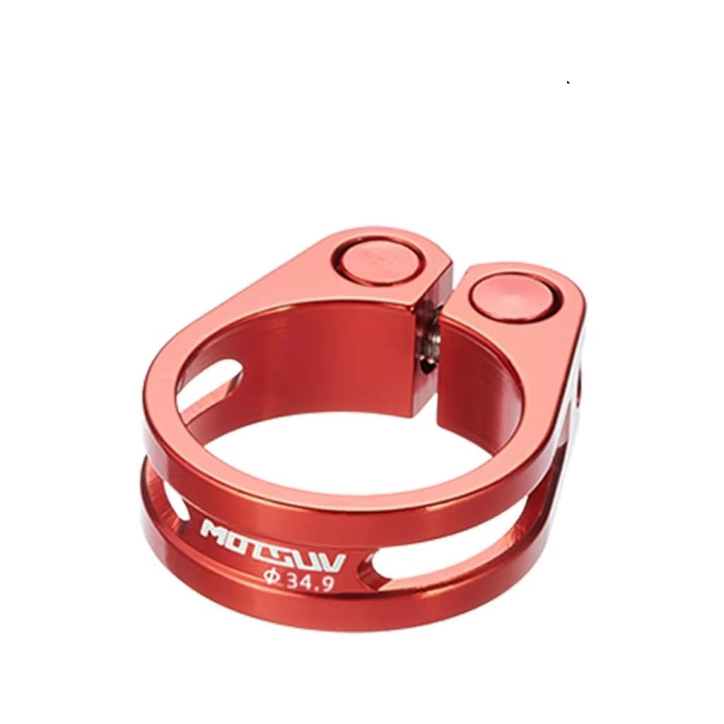 Photo 1 of Bike Seat Post Clamp 31.8/34.9mm Aluminum Alloy Road Bike Seat Clamp Hollow Locking Mountain,Road Bike (Red?34.9mm?)