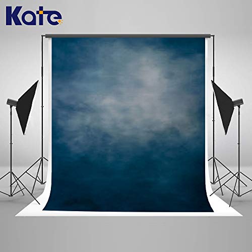 Kate 8Ã—8ft Oil Painting Old Master Blue Background Portrait Photography Abstract Texture Backdrop Photography Studio Props for Photographer Kids Children Adults