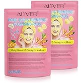 Turmeric Kojic Acid Cleansing Pads, 80pcs Turmeric Pads for Face Dark Spots with Vitamin B5, Vitamin C