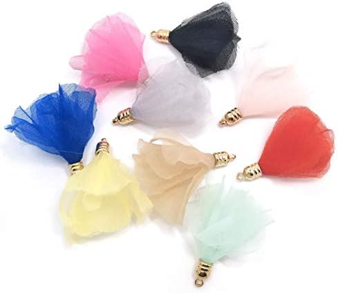 100Pcs Suede Handmade Tiny Soft Tassels Mini Tassels,Colorful Tassels, Earring Tassels Assorted Colors Randomly (30)