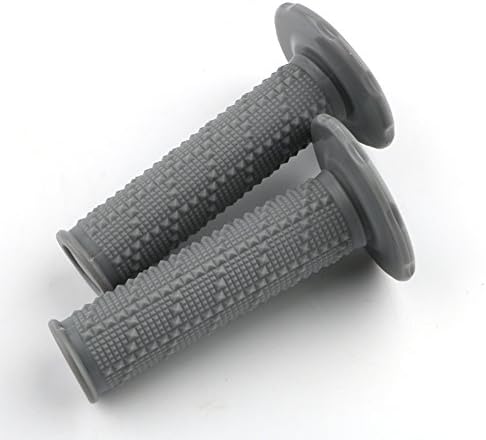 MOPASEN Universal Handle Grips of 7/8" Motorcycle Handle Bar For Kawasaki Honda Yamaha Suzuki Dirt Bike Pit Bike Motocross (Grey)