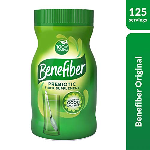 Benefiber Daily Prebiotic Dietary Fiber Supplement Powder for Digestive Health, 100% Natural, Clear and Taste-Free, 125 Servings of Fiber Powder, 17.6 oz.