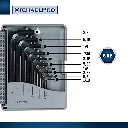 MichaelPro MP001046 Allen Wrench Set Metric and Standard Short Arm