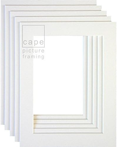 Cape Picture Framing Mounts, Outer Size 500 x 400mm, Options - Colour, Image Size, Pack Quantity