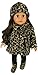 18 Inch Doll Clothes Outfit, 4 Pc. Animal Print Outfit of Leggings, Doll Jacket, Hat & Doll Boots Fits 18 Inch American Girl Dolls, Complete Set of Leggings, Doll Coat, Doll Hat & Matching Boots