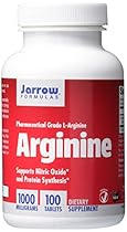 Jarrow Formulas L-Arginine , Supports Cardiovascular Health, 1000 mg, 100 Tabs