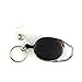 Honbay 6 Pieces of Premium Retractable Carabiner Badge Holder Reels with Key Ring and Badge Strap, Clip On Retractable ID Card Keychain - with Back Splint (Black)