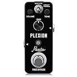 Rowin Plexion Distortion Pedal for Guitar and Bass with Bright and Normal Mode True Bypass
