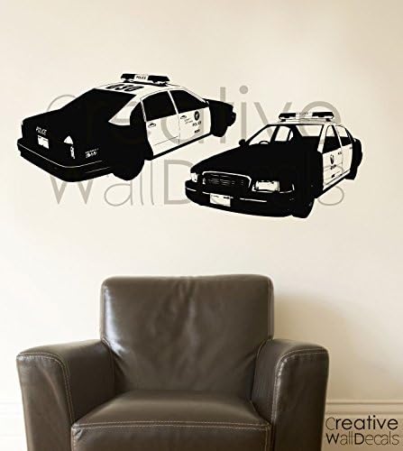 Vinyl Wall Decal Sticker American USA Police Car Police Man Kids Man Gift R1839
