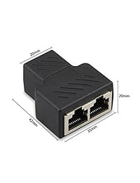wpeng RJ45 adaptador divisor 1 a 2 Dual Hembra Puerto Cat 5 CAT 6 LAN Ethernet Socket Splitter Adaptador de conector