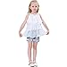 Fabal 2017 Girls Summer Clothes Kids Girls Chiffon Pearl Vest Shirt +Short Pants Outfits Clothes Set (2-3T, White)