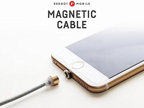 REDDOTMOBILE Genuine Detachable Magnetic Charging Fast Charger (No Data Sync) 3.6FT (2A) Cable with Lightning USB Cable/Magnetic Connector for iPhone iPad