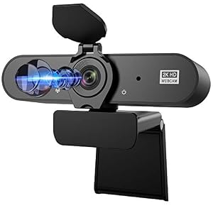 Webcam with Microphone, Aufixy 2K HD Webcam with Privacy Protection Streaming USB Webcams Camera for PC Video…