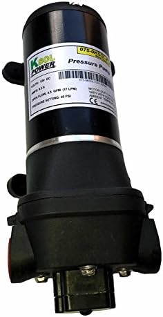 Surface Diaphragm Water Pump - 12 Volt DC, 9.2 Amp, 40 PSI, 4.5 GPM, 1/2" Hose Barb Fittings, Filter, KSOL Power