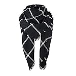 Zando Women Fall Winter Scarf Fashion Blanket Scarf Warm Plaid Scarf Lightweight Tartan Scarf Tassel Scarf for Women Zando Women Fall Winter Scarf Fashion Blanket Scarf Warm Plaid Scarf Lightweight Tartan Scarf Tassel Scarf for Women