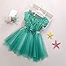 Fiream Soft and Comfortable Well-Made Mermaid Short Sleeve Princess Tulle Dress(JP014,4-5Y)