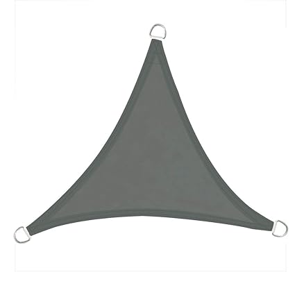 Greenbay Anthrazit Sonnensegel Sonnenschutz Segel für Balkon Terrasse Camping Garten | UV-Schutz PES Polyester | Dreieck 2x2x
