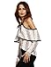 Verdusa Women's Spaghetti Halter Off The Shoulder Blouse Long Sleeve Shirt Tops White S
