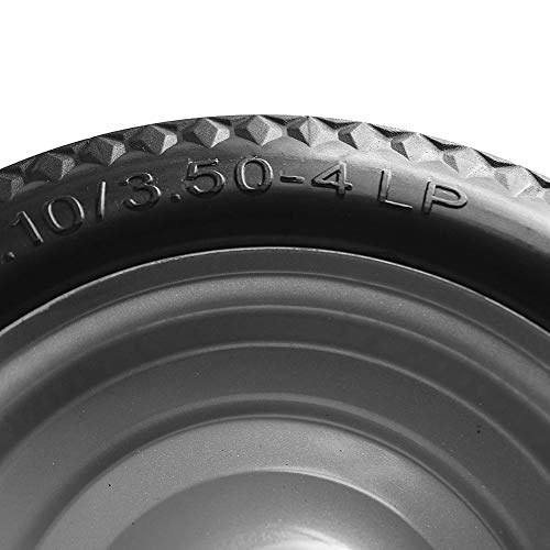 BAIVE BW 4.10/3.50-4" Solid Wheelbarrow Tire Non-Slip Flat Free Wheel with 2.25" Offset Hub, 5/8" Bearings - Thumbnail 6