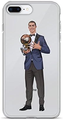 Cristiano Ronaldo - Real Madrid - Footballer - Ballon d'Or Case iPhone 5/5s 6 7 8 Plus X - Samsung Galaxy S6 S7 S8 S9 Edge Plus Mobile Silicone Cover Case (iPhone 7/8 PLUS)