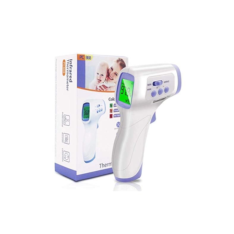 Anthsania Forehead Thermometer for Adults and Kids, Touchless Infrared Thermometer with LCD Display and Instant Readings