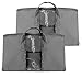 Sorbus Foldable Storage Bag Organizers, Large Clear Window & Carry Handles, Great for Clothes, Blankets, Closets, Bedrooms, and More (Gray)