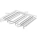 Modern Metal Under Cabinet Wine Glasses Stemware Hanger Storage Holder Rack, Silver-Tone