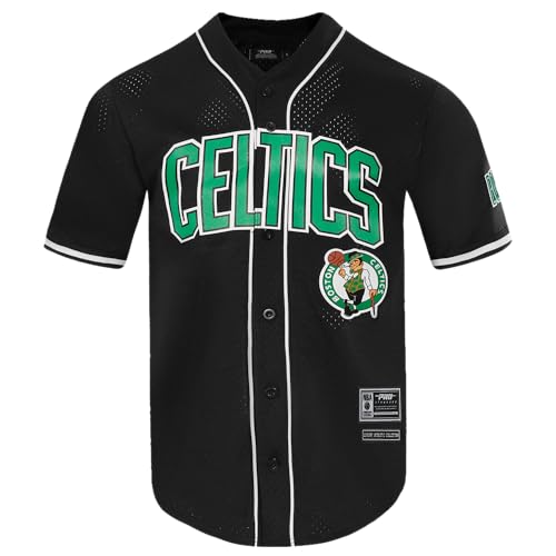 Pro Standard Mens NBA Boston Celtics Mesh Button Down Mesh Top Black XL