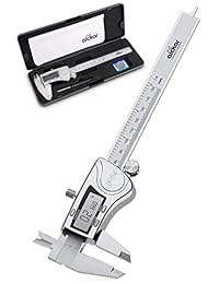 Aickar calibrador digital electrónico de acero inoxidable, preciso y durable, de 6 pulgadas, con pantalla LCD.
