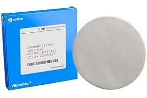 Whatman 10311612 Quantitative Filter Paper Circles, 4-7 Micron, Grade 595, 150mm Diameter (Pack of 100)