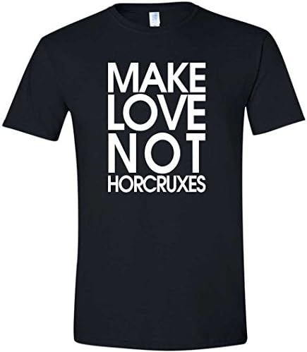 Make Love Not Horcruxes Super Soft Funny Harry Potter Fan T-Shirt (Black, X-Large)
