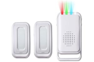 HoneTeek Motion Sensor Detector Door Chime for Business Store Entry Alert, Welcome Buzzer Monitor Doorbell Alarm for Home Elderly, LED Indicators & Vibration (2 Sensor & 1 Receiver)