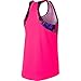 New Balance Girls' Big Fashion Performance Tank, Pink/Abs Brush, 10/12