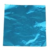 SODIAL(R) Cute 100pcs Sweets Candy Package Foil Paper Chocolate Lolly Foil Wrappers Square (Blue)