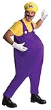Super Mario Brothers Adult Wario Costume, Standard Color, Standard
